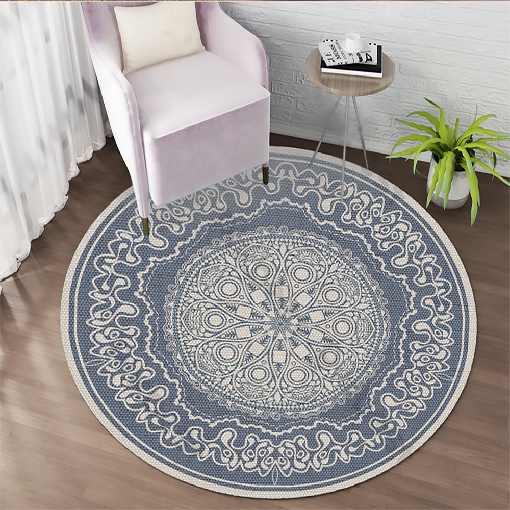 Thảm Chân Ghế Trang Trí - Đường Kính 60cm - Giao Ngẫu Nhiên Mẫu