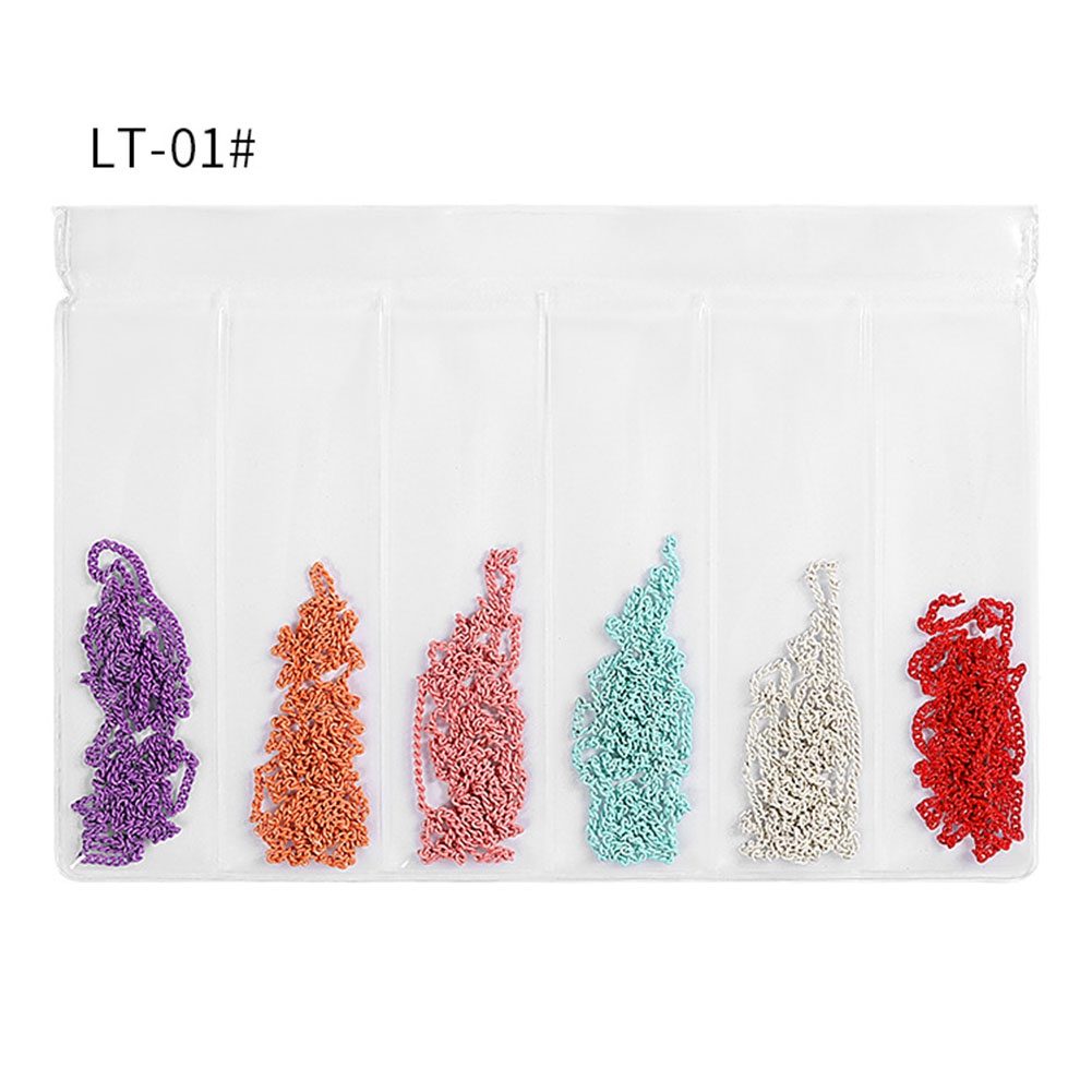 [Hàng mới về] Dây xích hợp kim 3D nhiều kích cỡ màu sắc đính móng nghệ thuật