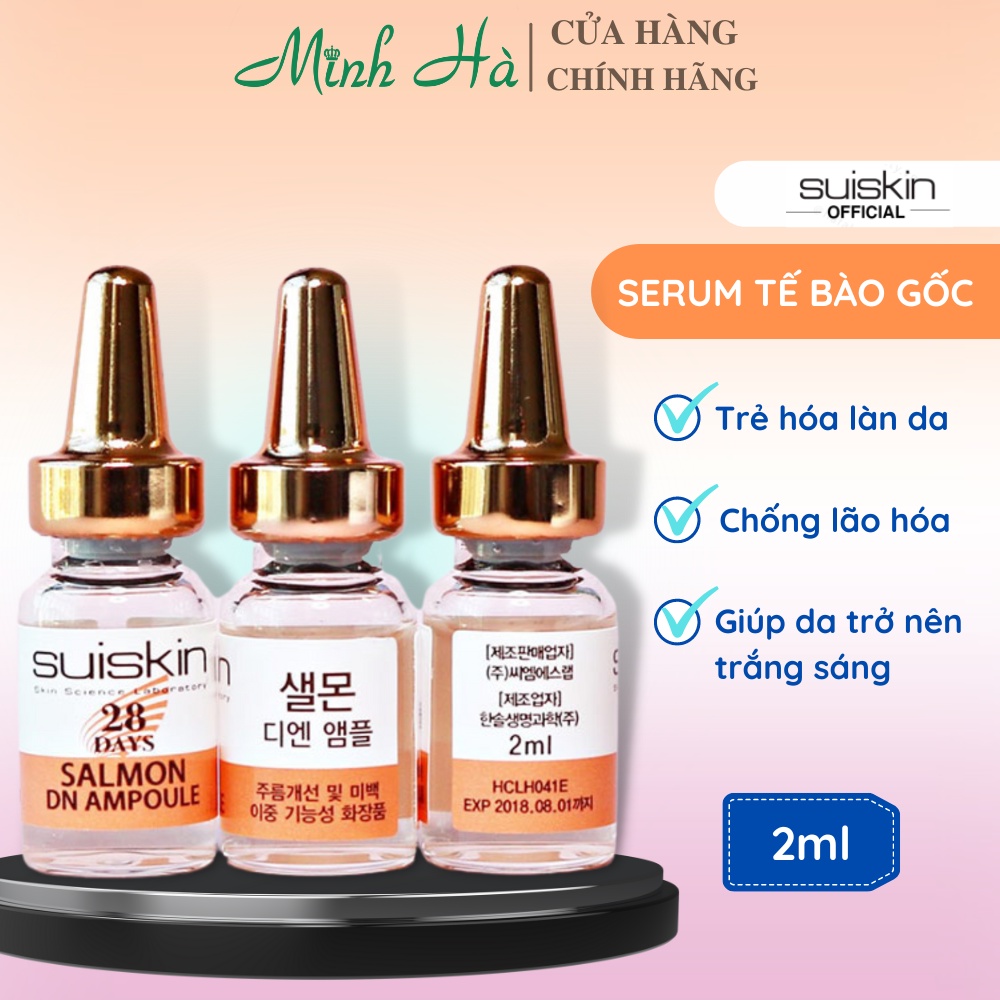 Serum tế bào gốc trứng cá hồi Suiskin Salmon DN Ampoule 2ml chống nhăn và lão hóa