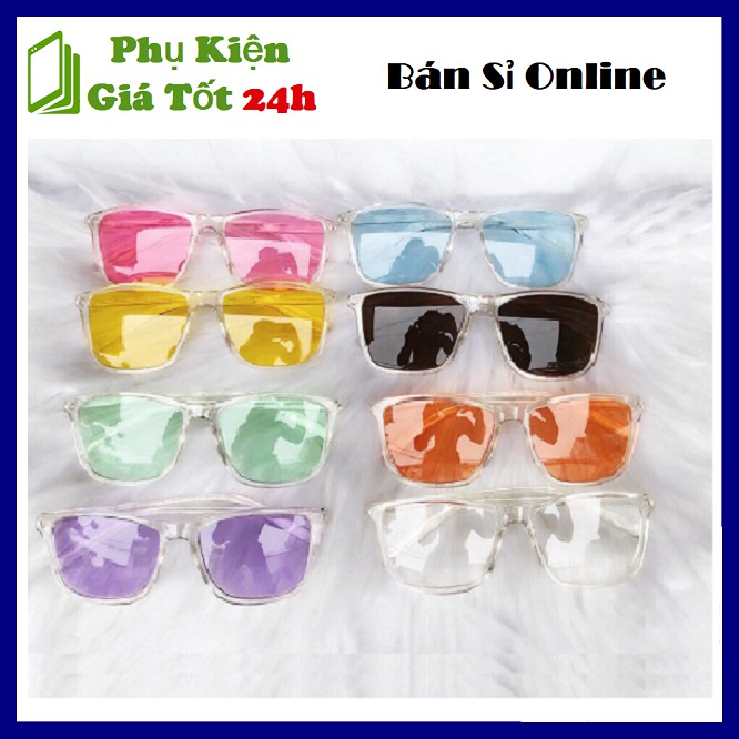 MẮT KÍNH GỌNG TRONG 10 MÀU - KÍNH MÁT