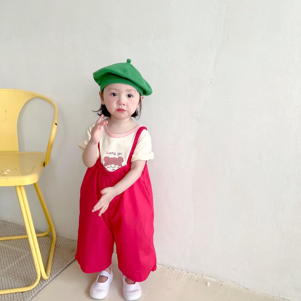 Quần Yếm Phong Cách Hàn Quốc Xinh Xắn Cho Bé Gái