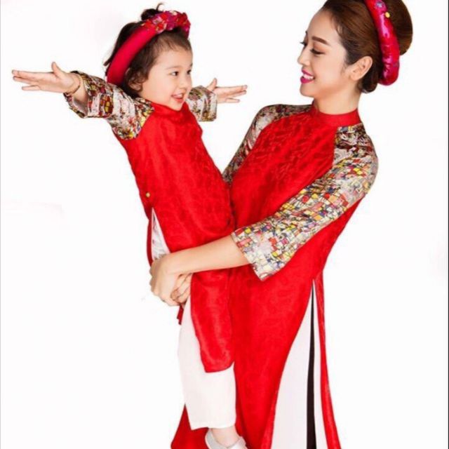 SÉT ÁO DÀI CÁCH TÂN GẤM CAO CẤP