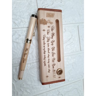 BÚT GỖ KHẮC TÊN QUÀ TẶNG 20/11