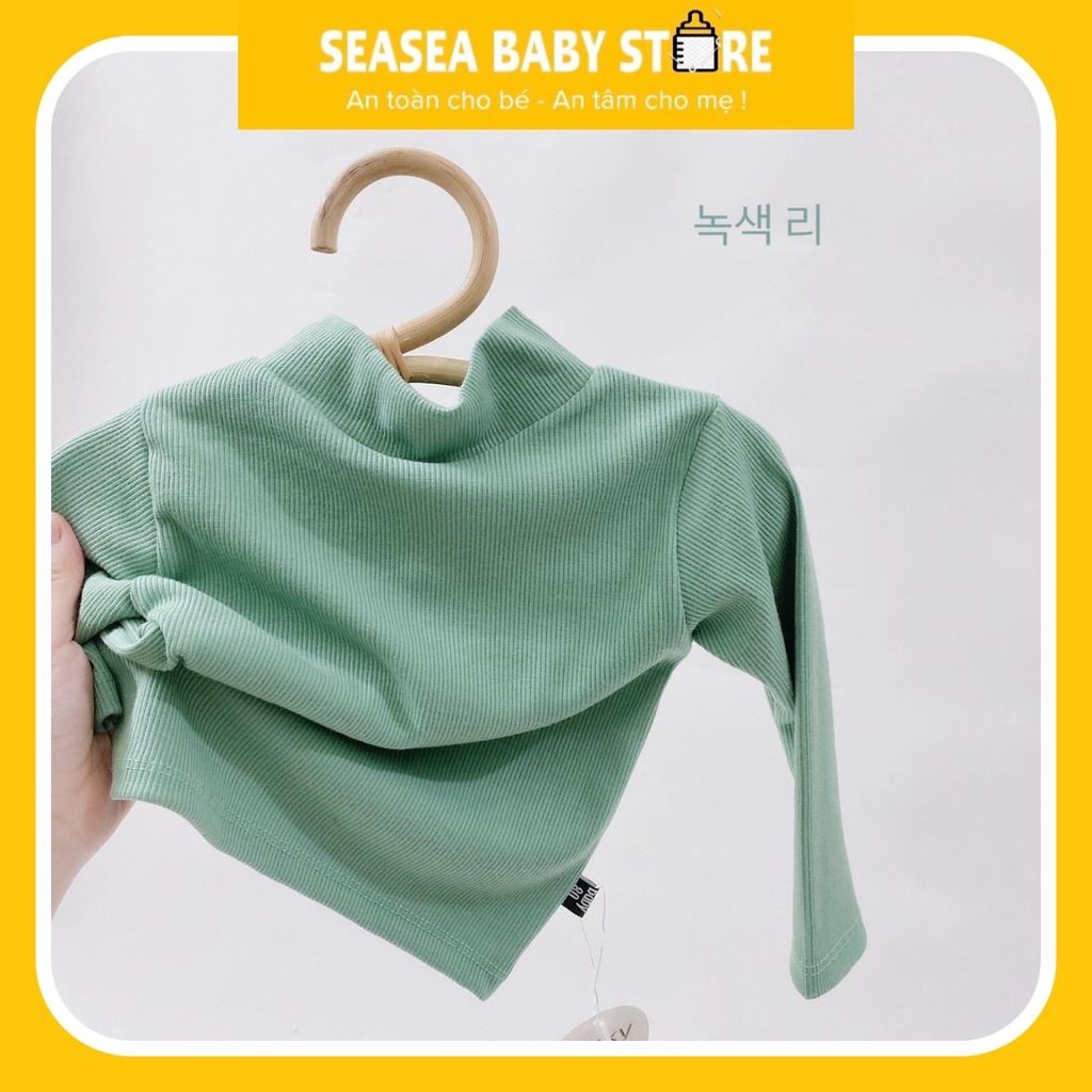 Áo Len Tăm MINKY MOM Cổ Cao 3 Phân Cho Bé, vải mềm mịn, an toàn cho bé  mã ALTTM03