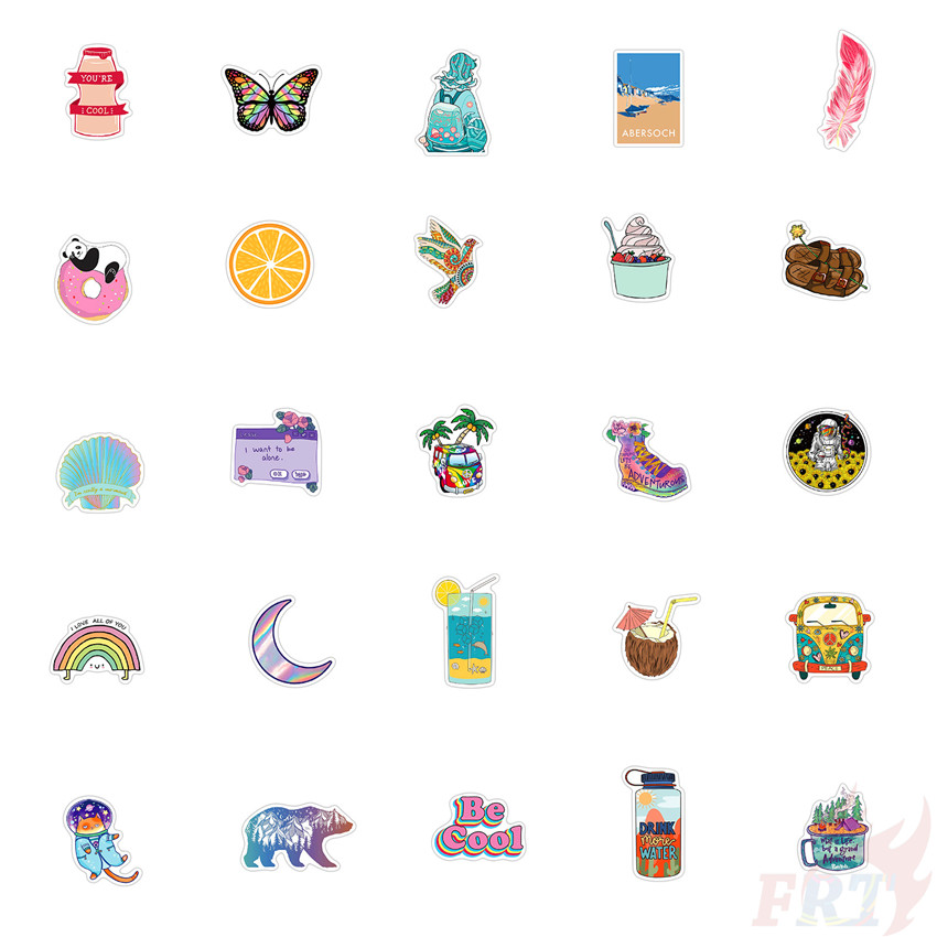 Bộ 100 Miếng Dán Graffiti Không Thấm Nước Thời Trang