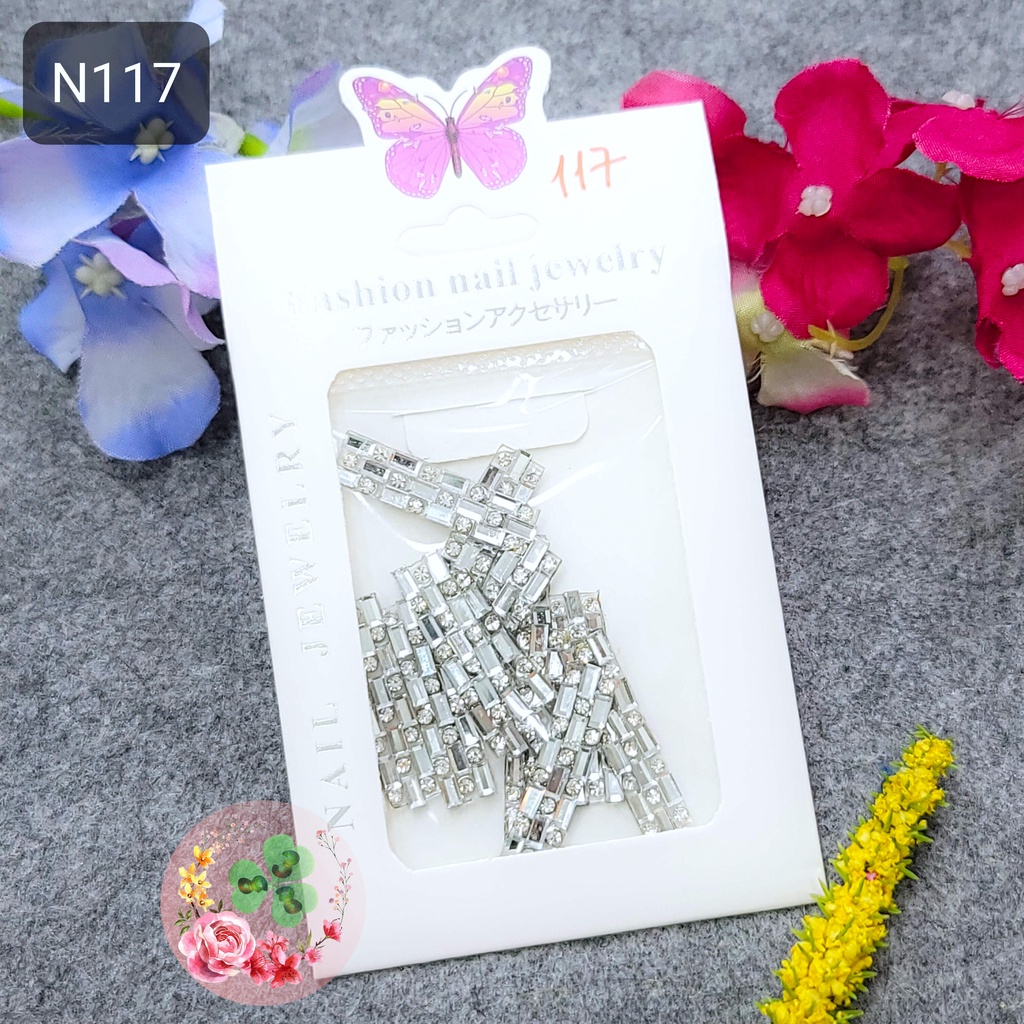 Mã N117 - Set phụ kiện , chuẩn chất lượng, đính dán móng, siêu sang chảnh.