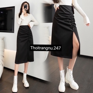 Chân váy xẻ rúm sườn bigsize đến 70kg 706