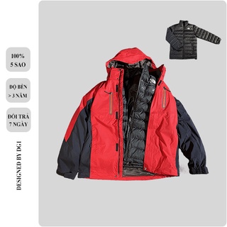 The North Face Lót Phao Áo Khoác Gió Nỉ Hàng Xuất Khẩu Chia Làm 2 Áo Mũ Tháo Rời Chống Nắng Mưa Mặc Siêu Ấm DG1 SHOP