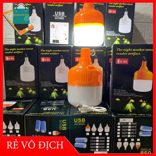 [ Loại Bóng To, Tặng Cáp Sạc ] Bóng Đèn LED Tích Điện Công Suất 150W 6-8H Sáng Liên Tục