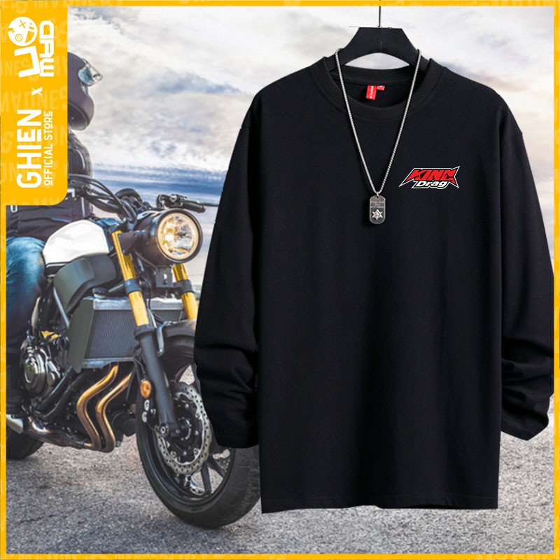 Áo thun tay dài UMAD racing boy King drag v.2 phản quang cổ tròn tay ngắn màu đen có big size 100kg mẫu Biker xe độ