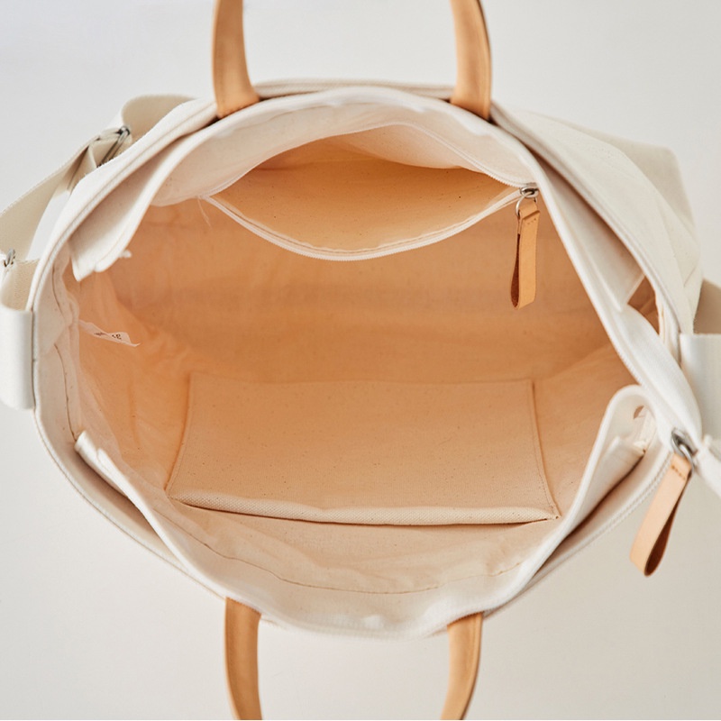 Túi Đeo Chéo Bằng Vải Canvas Bề Mặt Mềm Cỡ Lớn Phong Cách Nhật Bản