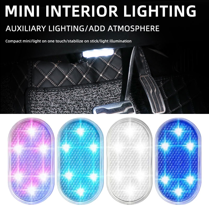 Đèn led Cảm Ứng Không Dây USB Gắn Chân Thân Thiện Với Môi Trường Trang Trí Nội Thất Xe Hơi