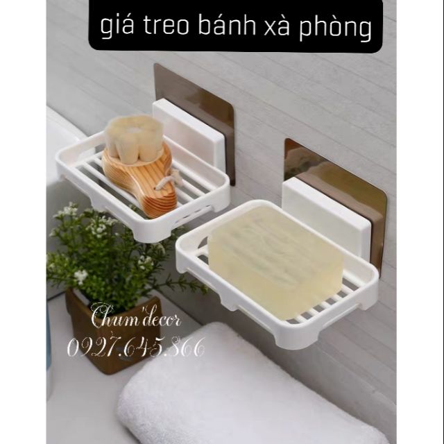 Giá treo bánh xà bông,xà phòng siêu chắc ( không cần khoan )