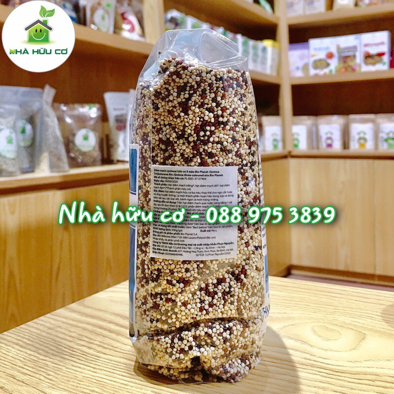 Hạt diêm mạch/Hạt quinoa hữu cơ 3 màu Bio planet - Date: 6/2022