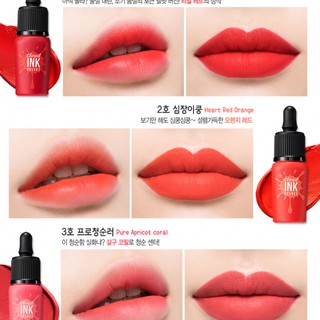Son Kem Lì Peripera Ink Cloud Velvet #01 Premium Red
