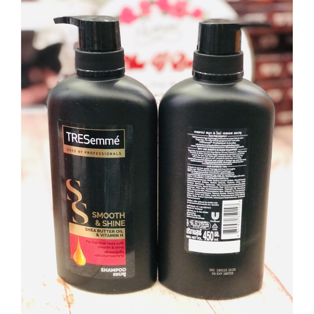 Dầu Gội Tresemme Thái Lan Màu Đen SS Smooth & Shine Shampoo 450ml