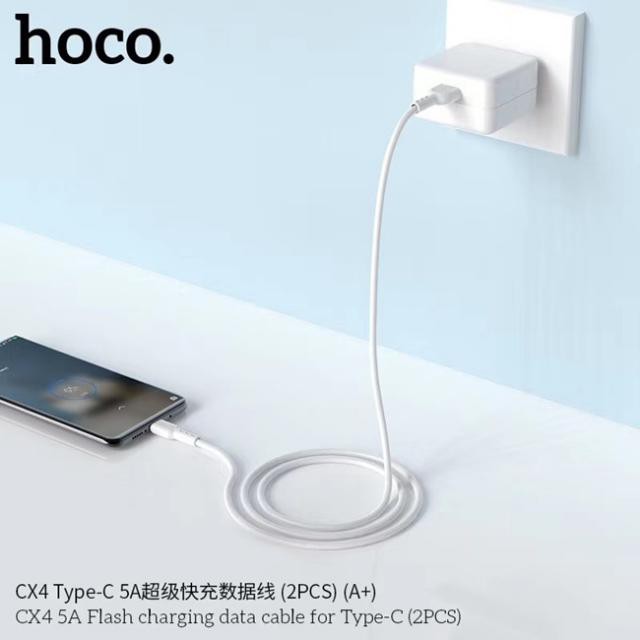 Cáp sạc nhanh Hoco CX4 USB to Type-C sạc nhanh 5A, có hỗ trợ sạc VOOC, chiều dài 100cm