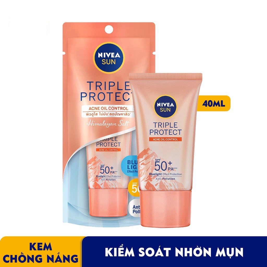 Kem Chống Nắng Dưỡng Da NIVEA SUN Triple Protect SPF50+ PA+++ 40ML