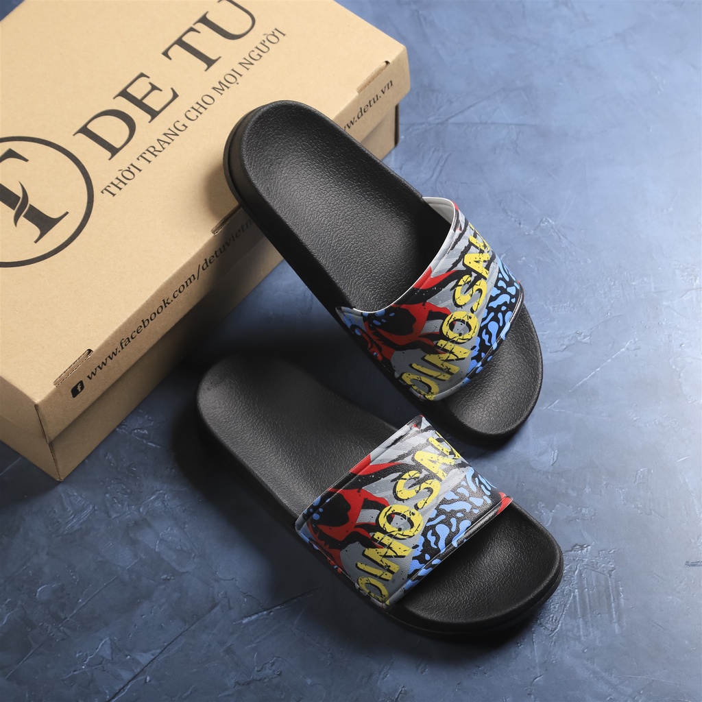 Dép Quai Ngang Unisex DETU DNT5 (Đen/Đen)