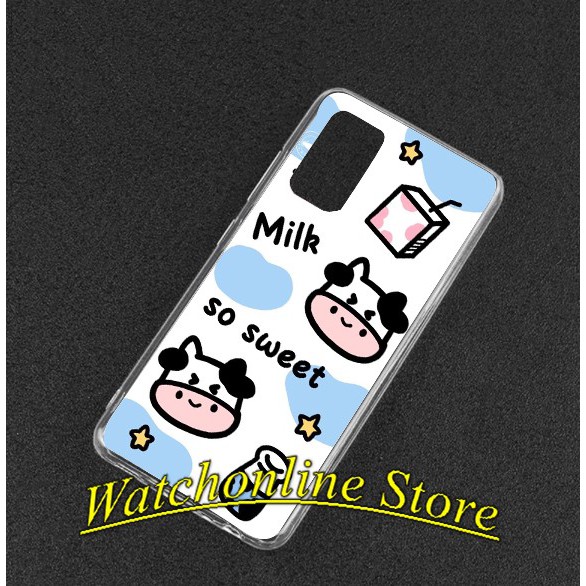 Ốp silicon in UV Realme C20 C11 / C12 / C15 / Realme 5 pro Realme Q Realme 6 pro Realme 5 5i 5s X2 pro Bò sữa P1