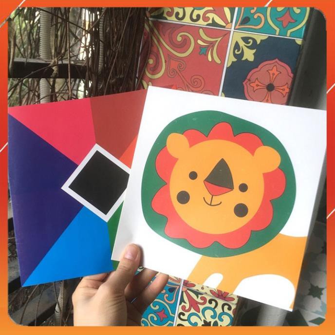 Bộ 6 thẻ KÍCH THÍCH THỊ GIÁC - Decal dán tường cho bé sơ sinh - Mẫu Đen Trắng - Màu Sắc Kích Thích Thị Giác Phát Triển