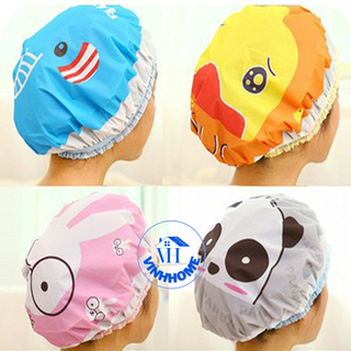 Combo 3 Mũ trùm tóc hình hoạt hình có thun