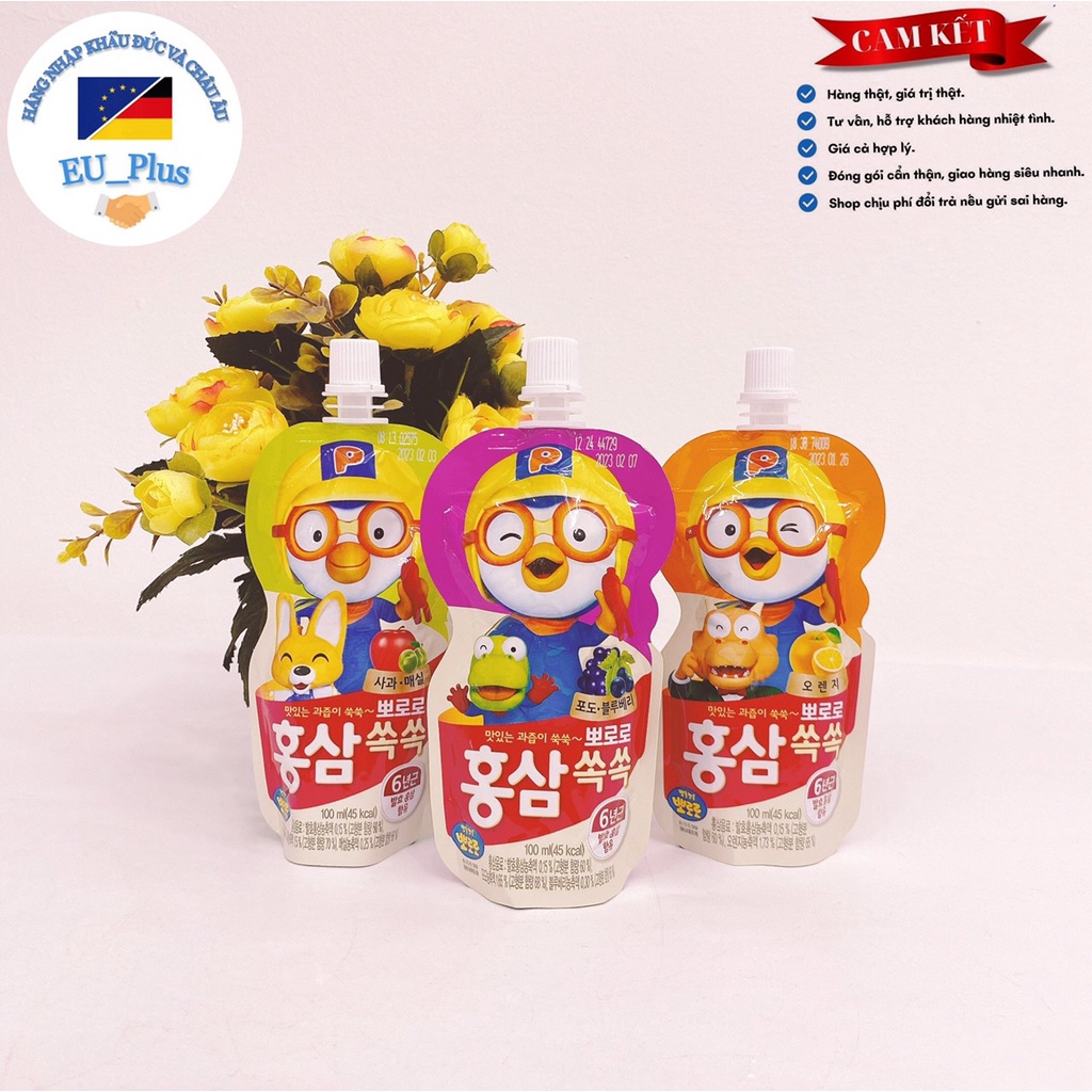 Nước Hồng Sâm Pororo Trẻ Em Hàn Quốc