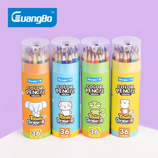 Hộp bút chì màu Guangbo 12 màu H06014/24 màu H06015/36 màu H06016