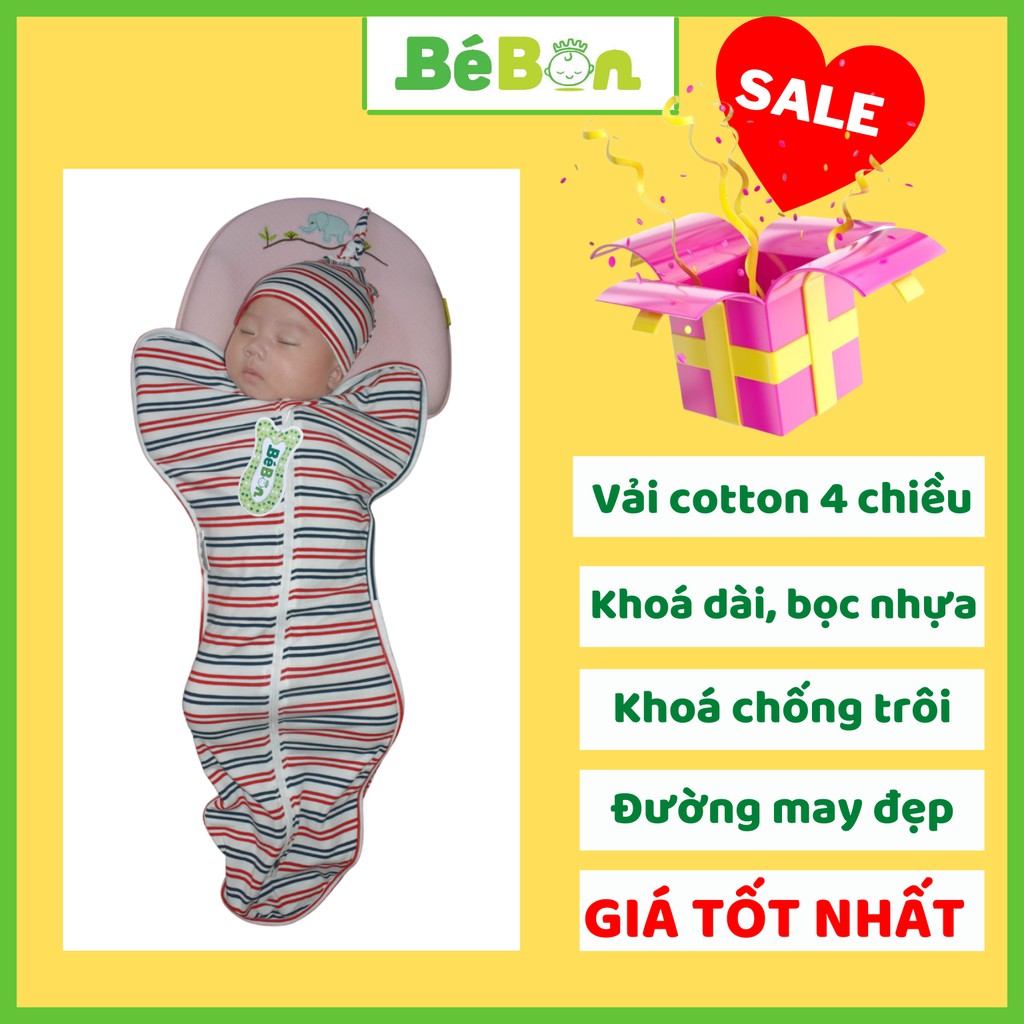 Chũn nhộng khoá kéo size S, size M, size L - giúp bé ngủ ngon hơn