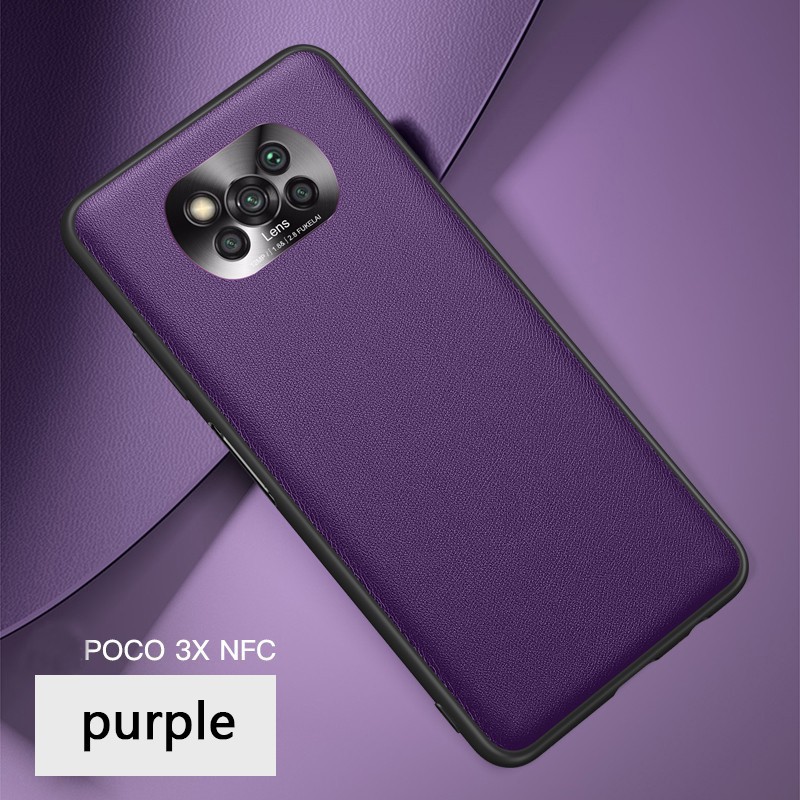 Ốp điện thoại da PU mềm thời trang bảo vệ camera cho POCO X3 NFC POCO X3 Pro