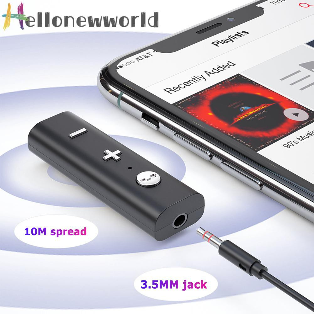 Hellonewworld Essager BT001 3.5mm AUX Bluetooth Car Audio Receiver Handsfree Call Adapter