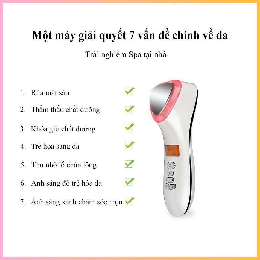 ( Đã xuống Hàng ) Máy Điện Di Tinh Chất Nóng Lạnh massage ion ánh sáng sinh học trẻ hóa da D002 - Đến Cho Bạn