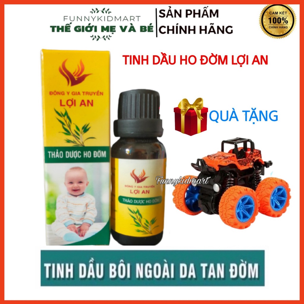 [Hàng chuẩn] Tinh dầu ho đờm lợi an bôi hết ho đờm khò khè tặng ô tô đồ chơi cho bé