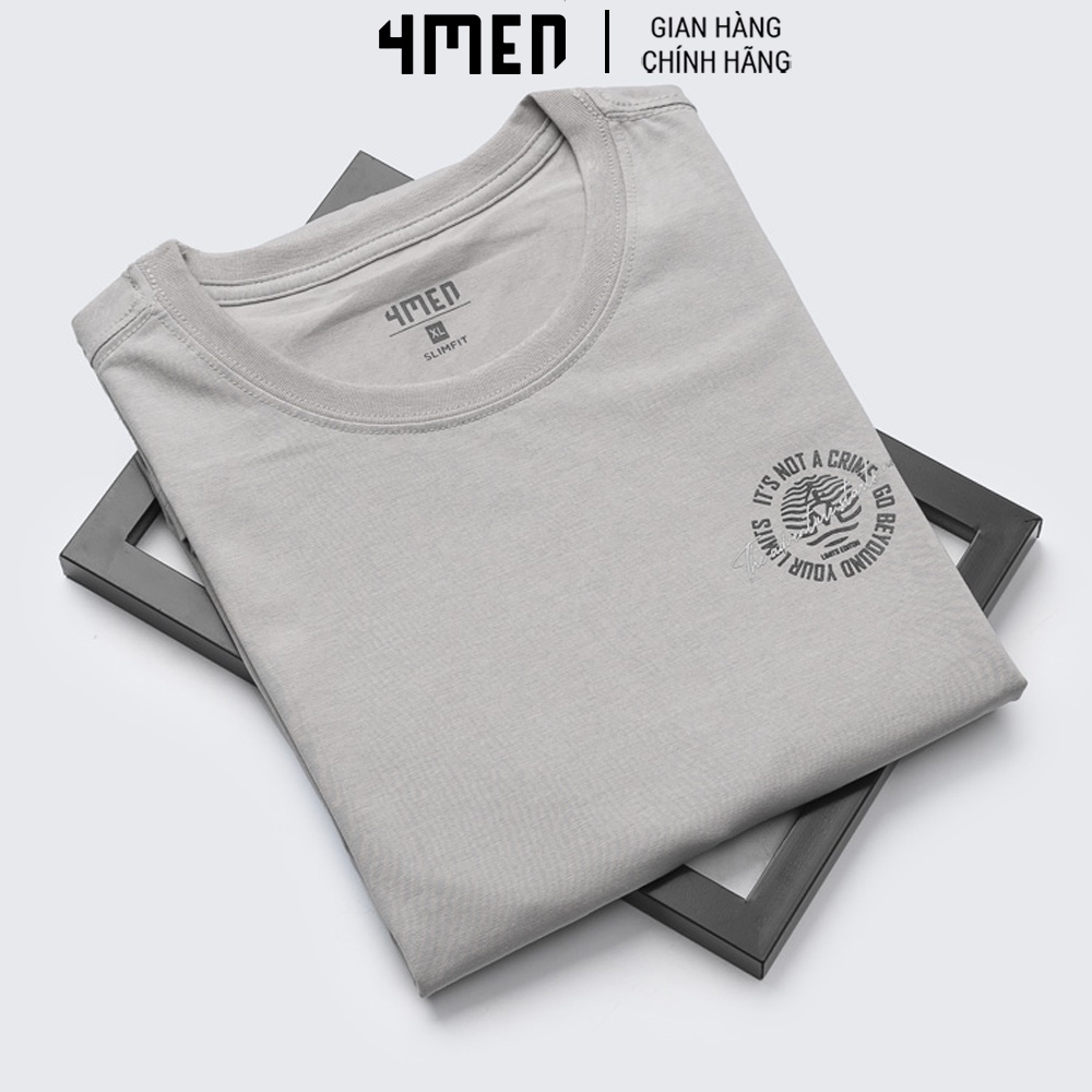 Áo Thun Nam Slimfit 4MEN AT101 Limited Edition cổ tròn tay ngắn, vải cotton co giãn 4 chiều, thoáng mát, form basic