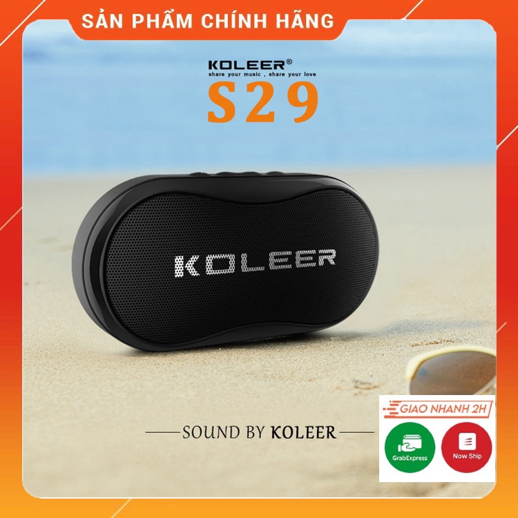 Loa Bluetooth Mini Koleer S29 Cực Hay , Nghe USB, Khe Thẻ Nhớ, Đài Radio FM, Âm Thanh Cực Hay. Bảo Hành 12 Tháng