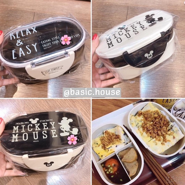 Hộp đựng cơm 2 tầng Moshi Moshi Japan