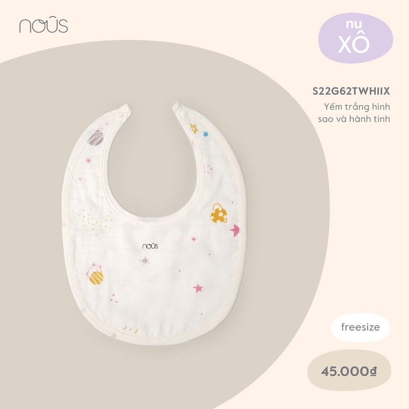 Nous - Yếm xô Nu mêm mại giữ ấm cổ cho bé