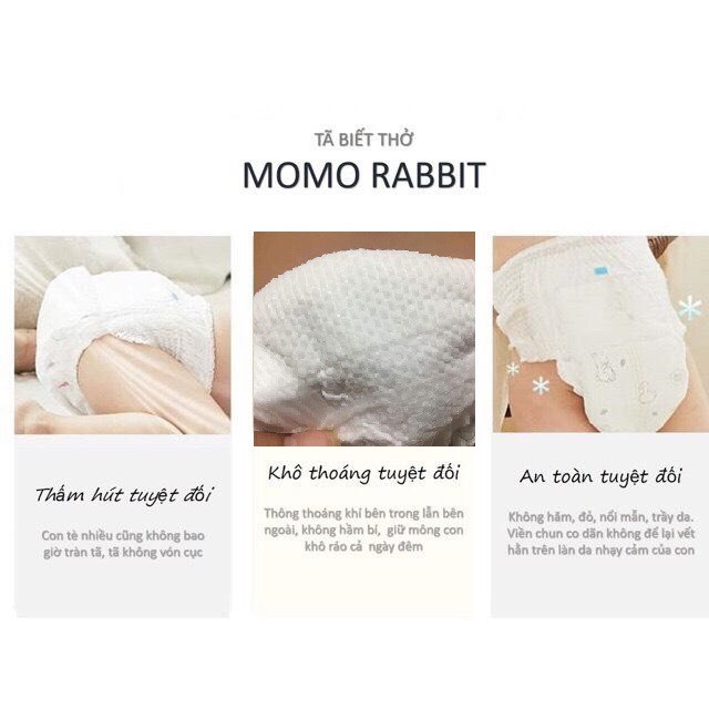 🎀HÀNG CHÍNH HÃNG🎀 Bỉm Quần/Dán Momo Rabbit Nội Địa Hàn 🍭 FREESHIP 🍭 Size S36d/M32d/L30d/XL36d và L28q/XL22q/XXL18q