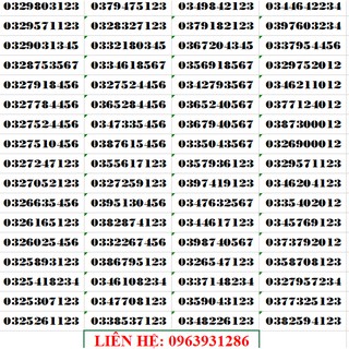 SIM SỐ TIẾN 123, 234, 456