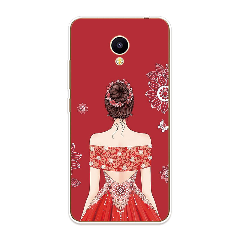 Meizu M5C M5S M6S M6T U10 U20 Soft TPU Silicone Phone Case Cover Girl Back View