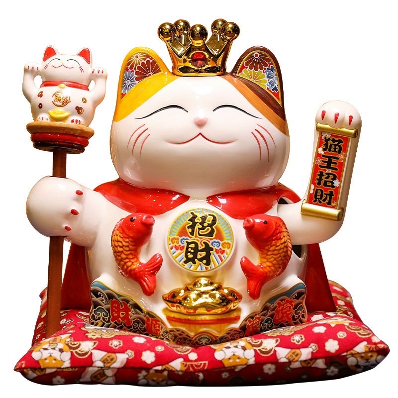 Mèo thần tài mẫu đế vương cao cấp 24cm