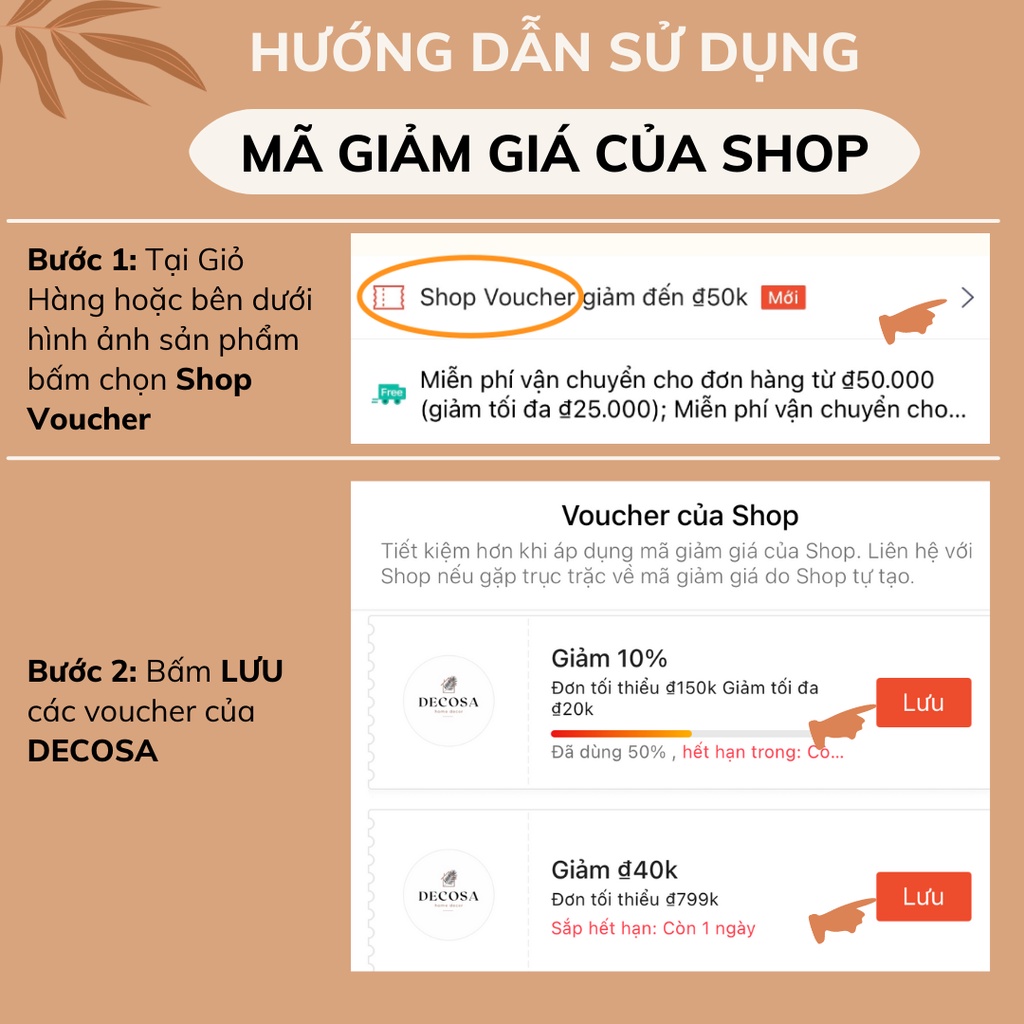 Kệ gỗ đa năng 2 tầng có bánh xe hợp kim DECOSA