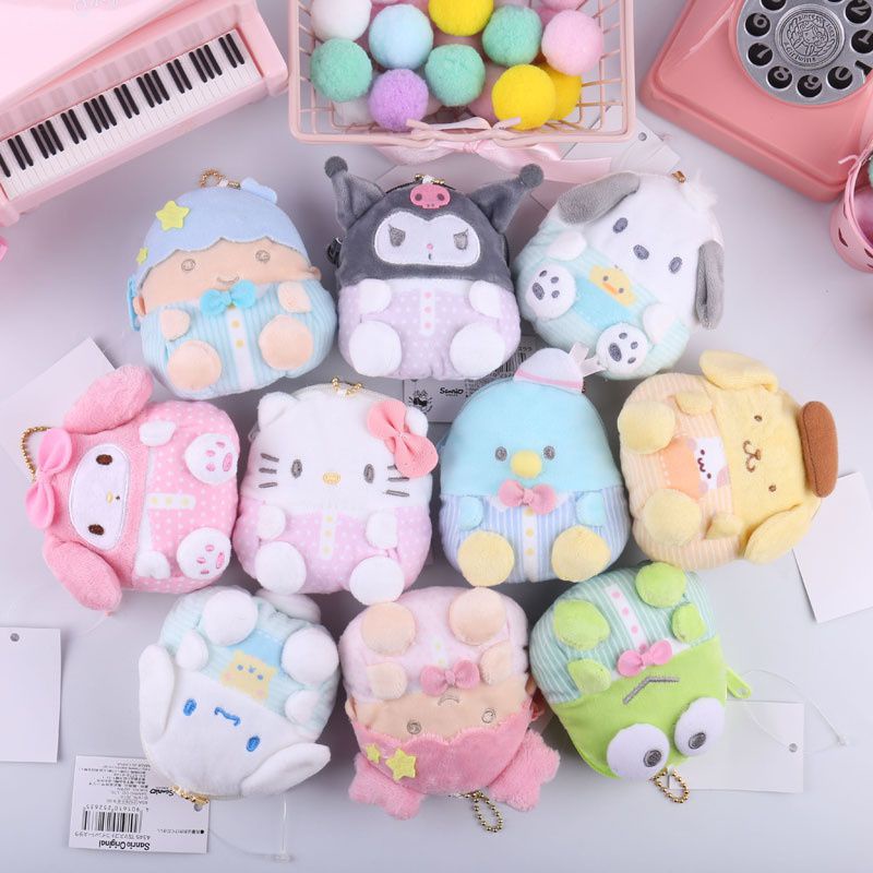 Móc Khóa Hình Mèo Hello Kitty Nhồi Bông Dễ Thương