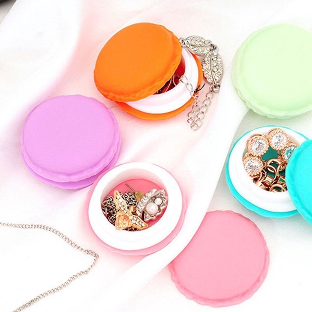 Túi Đựng Trang Sức Mini Hình Bánh Macaron Xinh Xắn