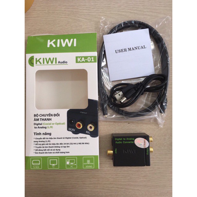 (sale) Bộ Chuyển Đổi Âm Thanh KIWI KA03 DIGITAL (OPTICAL) SANG ANALOG KA - 03 (bán sỉ)