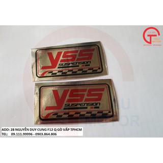 NEW - TEM CROM CHỮ ''YSS'' DÁN MỌI VỊ TRÍ , TRANG TRÍ XE MÁY