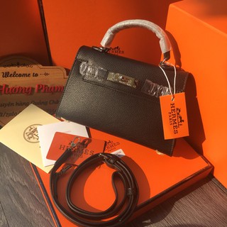 Giảm giá túi ke....lly mini full box màu đen chỉ đen ảnh thật siêu rẻ