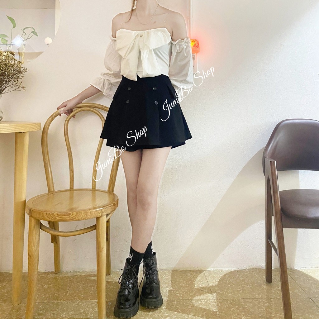 Quần Giả Váy Dáng Chữ A Phối  6 Cúc Mẫu Mới Phong Cách Trẻ Trung Năng Động - JBS502 | BigBuy360 - bigbuy360.vn