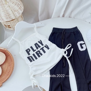 Set áo dây PLAY DIrTY bé gái