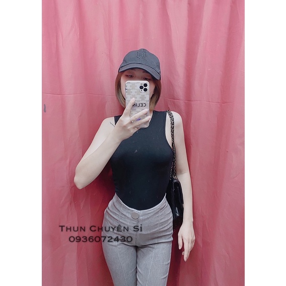 Áo Thun Croptop Sát Nách Chất Vải Cotton Mềm Mịn